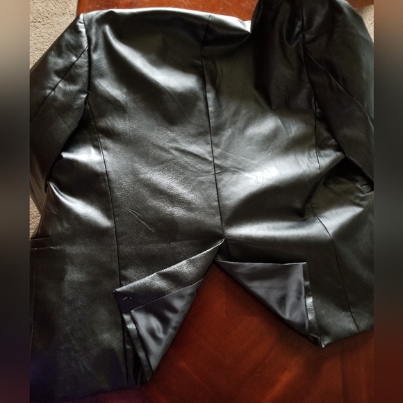 Nehru Collar Leather Jacket L - Picture 9 of 13